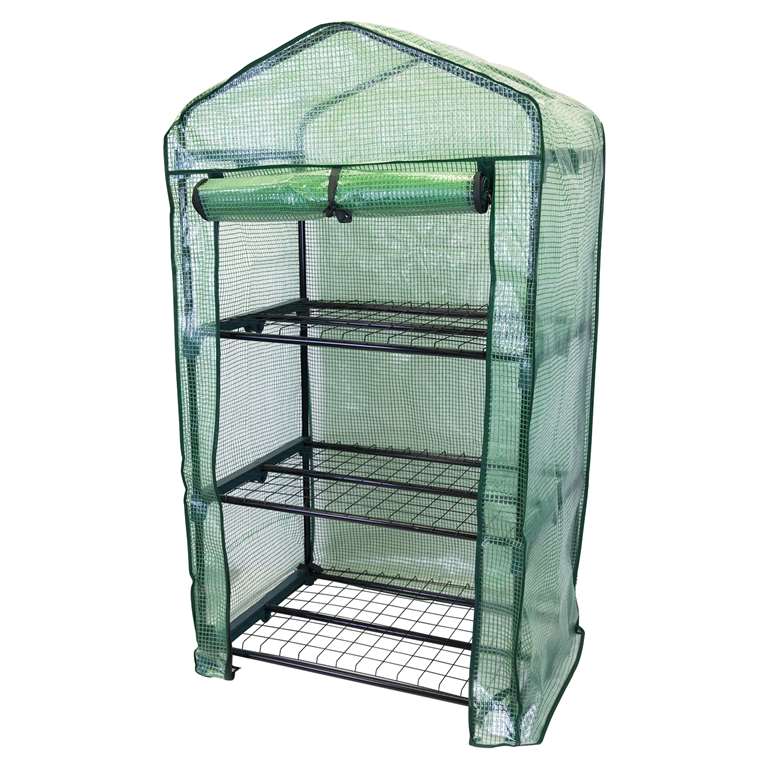 Green House Pro All Season Greenhouse with Shelving and 2 Covers Included - GrowDaddy