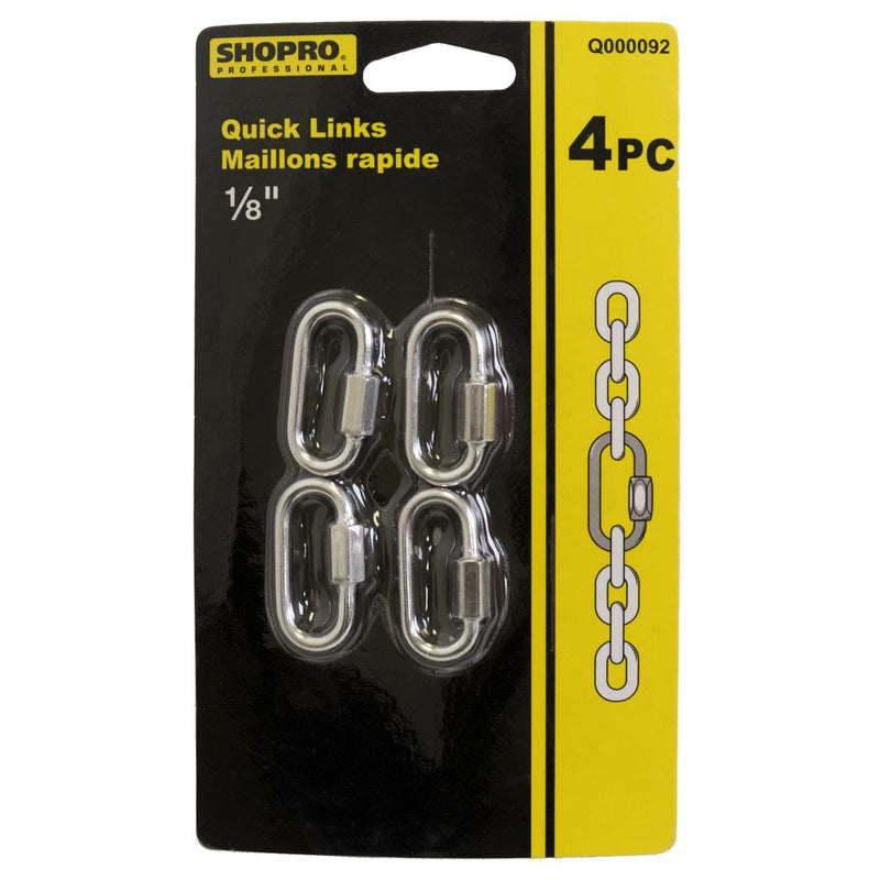 1/8" Zinc-plated Quick Links (Four pack) - GrowDaddy