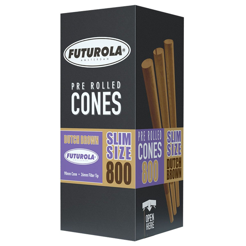 Futurola Slim Size 98/26 Brown Pre-Rolled Cones - GrowDaddy