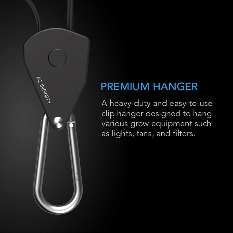 AC INFINITY Heavy-Duty Adjustable Rope Clip Hangers - GrowDaddy