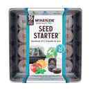 McKenzie Seeds with Jiffy Greenhouse Seed Starter Kit with 16 Large Peat Pellets (50MM) - GrowDaddy