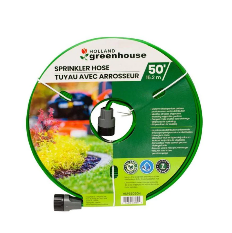 Sprinkler Hose / Soaker Hose For Gardens and Greenhouses (50ft) - GrowDaddy