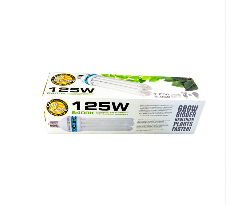 125w cfl grow light bulb SunBlaster: 125w 6400k CFL Bulb– GrowDaddy