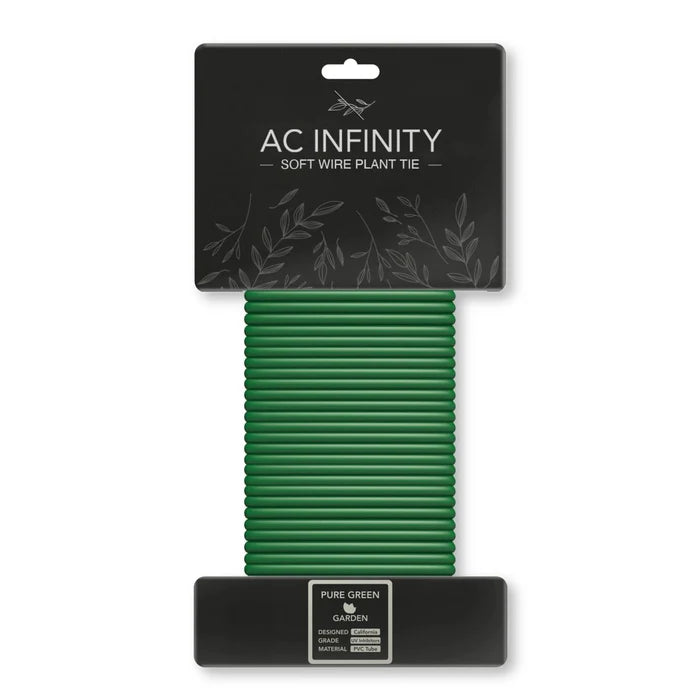 AC Infinity Thick Rubberized Green Soft Plant Ties - GrowDaddy