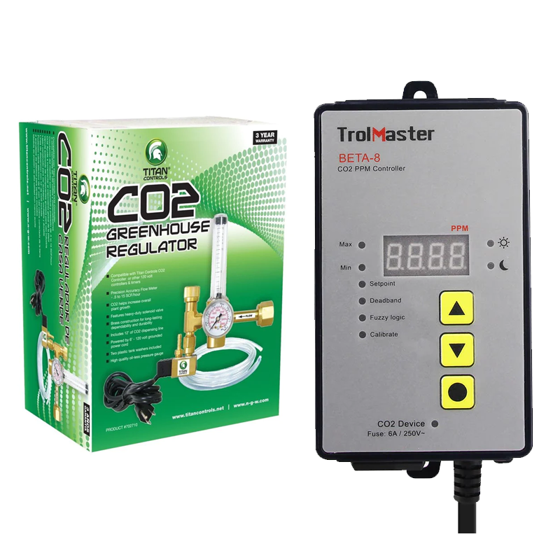 Titan Controls CO2 Regulator + Trolmaster Beta-8 CO2 Sniffer and Control - GrowDaddy