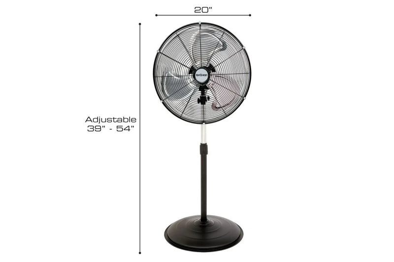 Hurricane Pro High Velocity Oscillating Metal Stand Fan 20"