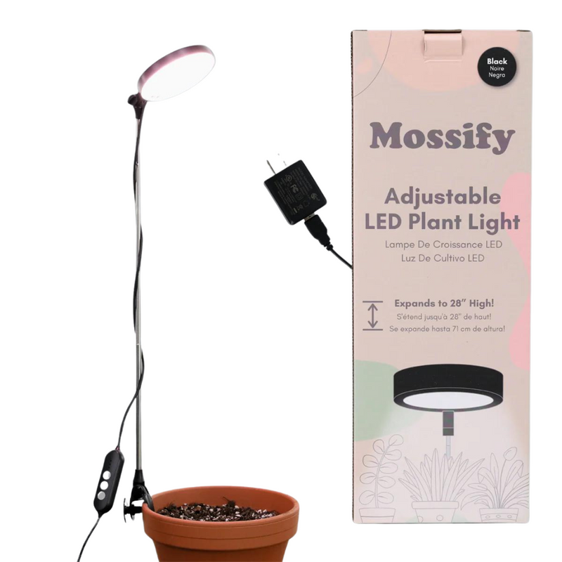 Mossify Black 28" Led Plant Light Adjustable Height - GrowDaddy
