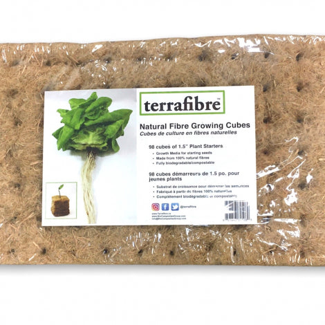 Terrafibre 1.5" Growing Cubes (98/Slab) - GrowDaddy