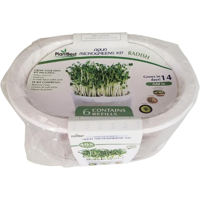 PlantBest Microgreen Radish Kit with Water Reservoir & Seed Tray - GrowDaddy
