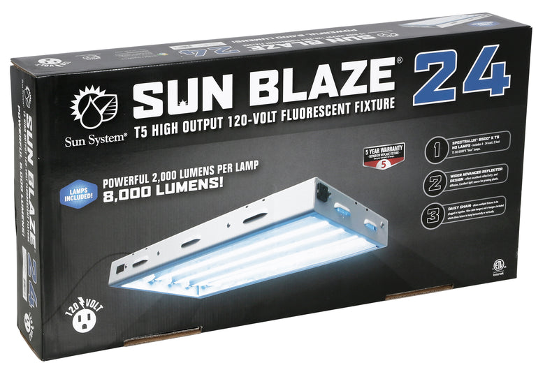 Sun Blaze T5 HO Fluorescent Light Fixtures (All Sizes) - GrowDaddy