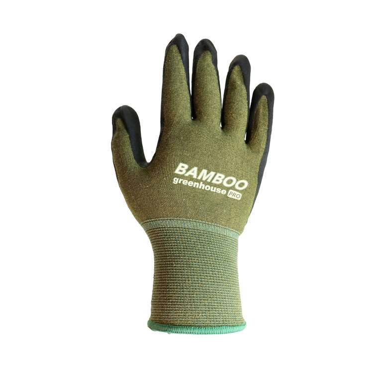 Greenhouse Pro Bamboo Gloves, No Slip Grip (Medium or Large) - GrowDaddy