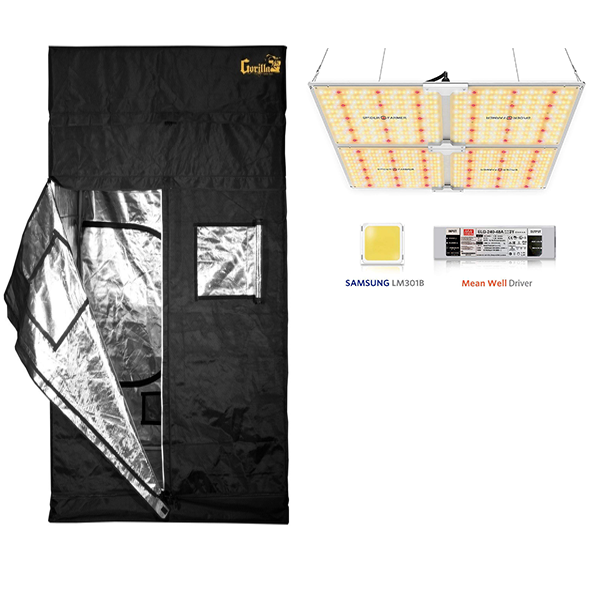 4 x 4 Gorilla Grow Tent with SF4000 LED - GrowDaddy