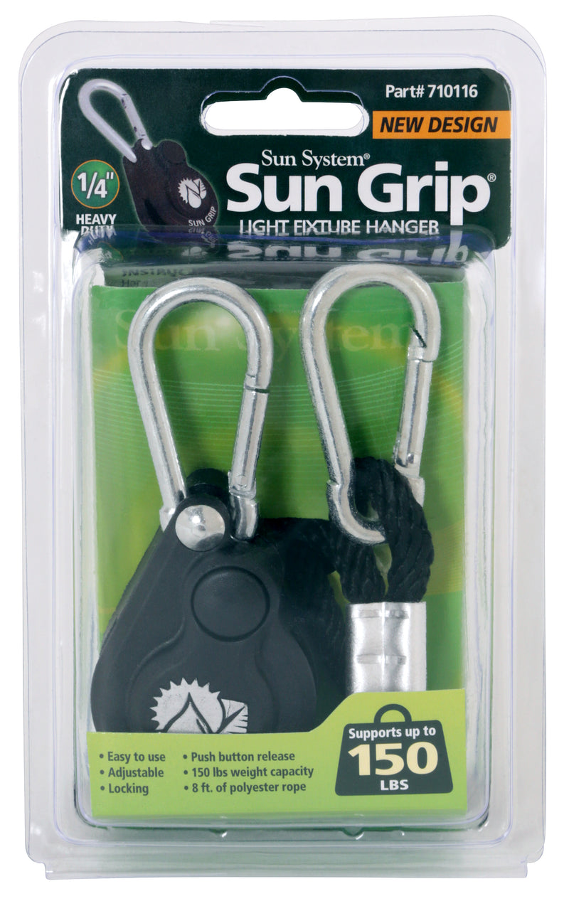 Sun Grip Push Button Heavy-Duty 150lb Light & Equipment Hanger 1/4 in - GrowDaddy