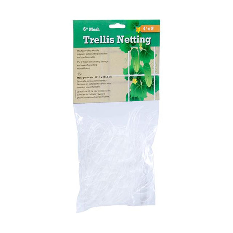 Heavy Duty Trellis Netting For Plants (6" x 6" mesh, Covers a 4' x 8' area) - GrowDaddy