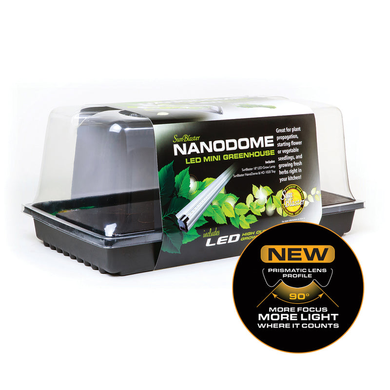 Sun Blaster Nanodome Mini Greenhouse Kit - LED 18” Prismatic Lens - GrowDaddy