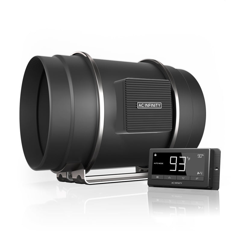 Ac Infinity CLOUDLINE T Series Quiet Inline Duct System Fan + Temp and Humdity Controller - GrowDaddy