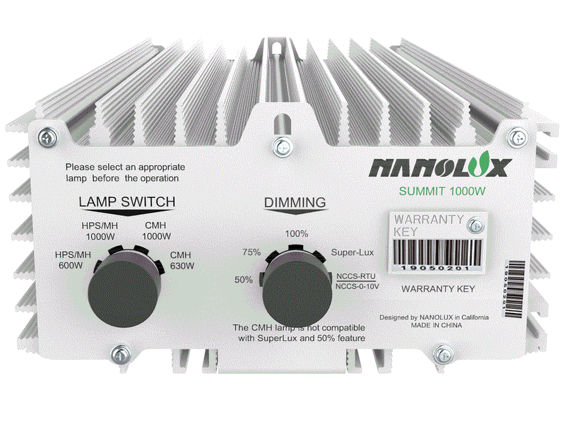 Nanolux Summit Series Modular Lighting HPS/CMH/HPS Compatible – 600W/630W/1000W - GrowDaddy