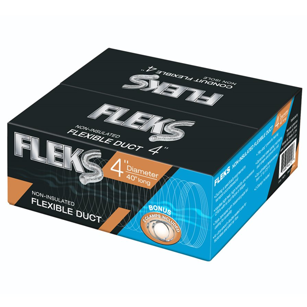 Fleks 4" Ducting 1 Meter With 2 Clamps - GrowDaddy