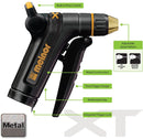 Melnor Heavy-Duty Metal Hose Nozzle with Front Trigger, Adjustable - GrowDaddy