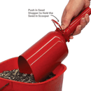 More Birds Seed Scoop: Quick release seed dispensder - GrowDaddy